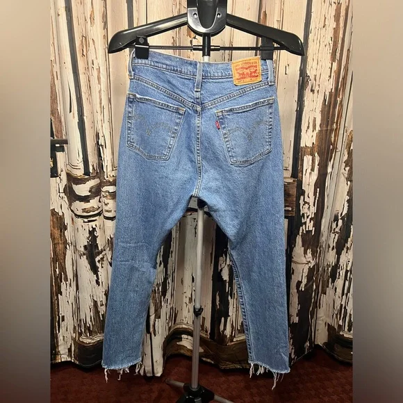 Levi's 501 Skinny Blue Denim Jeans - Picture 5 of 9